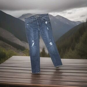 American Eagle Outfitters Mens Skinny Jeans- Extreme Flex Distressed   Sz 34x32